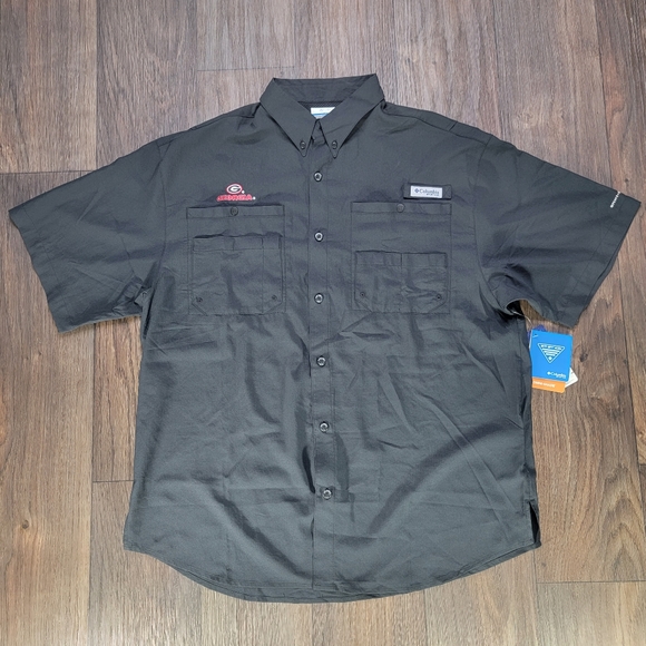 Georgia Bulldogs Columbia Sportswear PFG Men's Fishing Shirt Sz Large Black New - Picture 1 of 11
